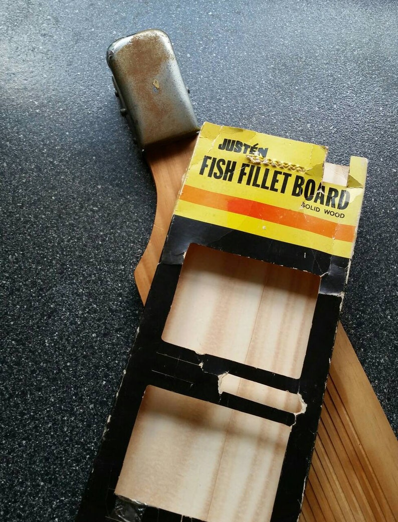 Fish Fillet Board with Metal Clamp Vintage Solid Wood Fish Etsy
