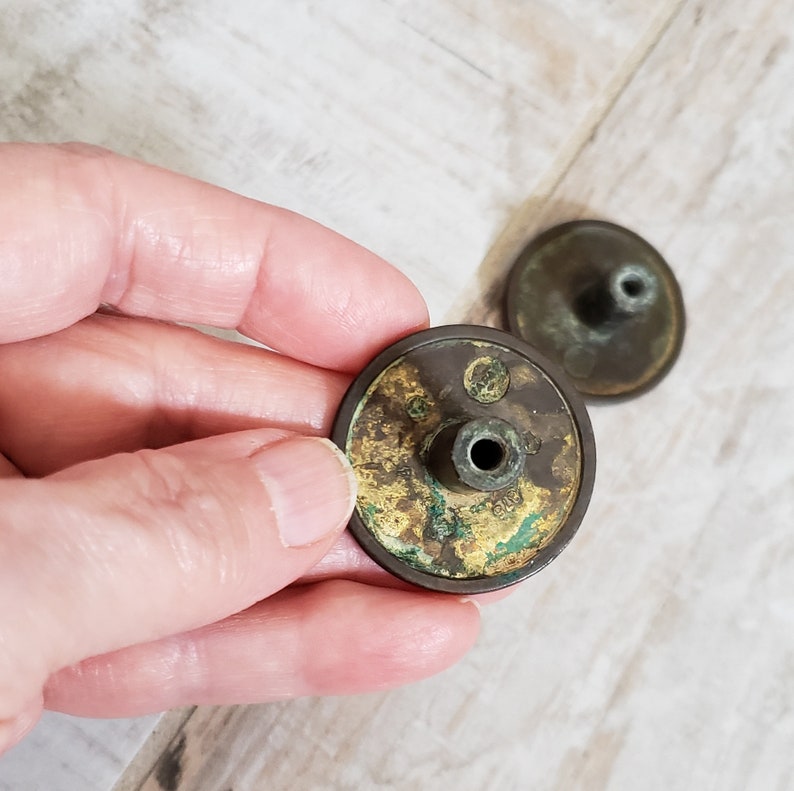 Metal Drawer Pulls Vintage Hardware 2 Small Round DIY Handles