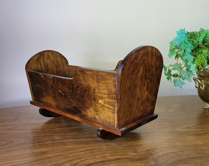Handmade Wood Doll Cradle Sleigh Shape Etsy