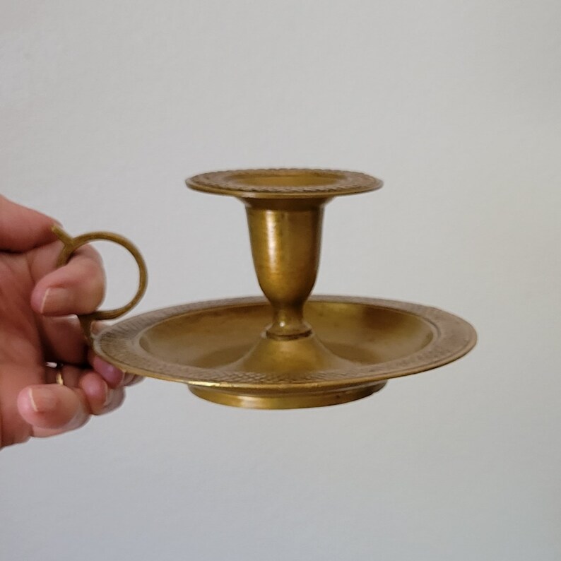 Candlestick Holder Vintage Taper Candle Holder With Finger Etsy