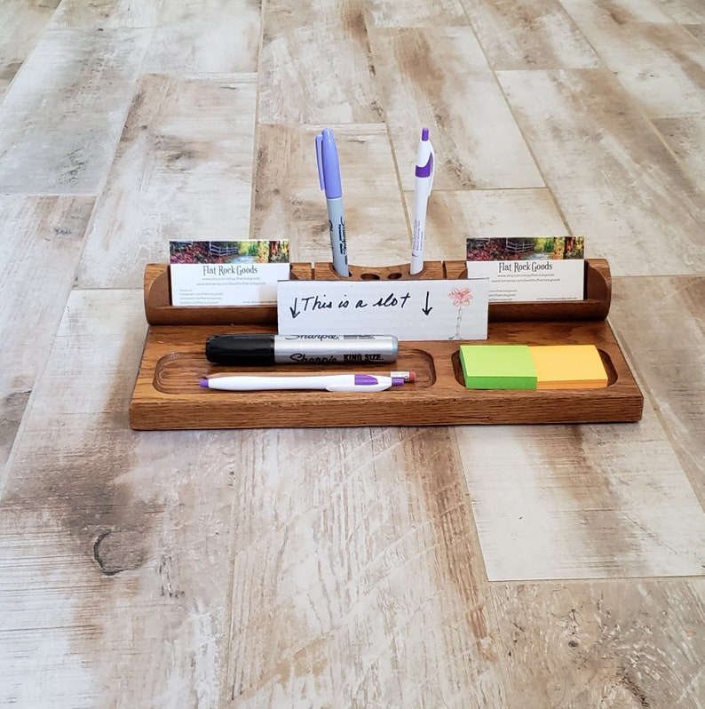 Desk Top Organizer Vintage Solid Wood Receptionist Office Etsy