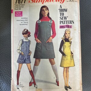 Simplicity, 7877 jumper size 11/ 12 bust 32