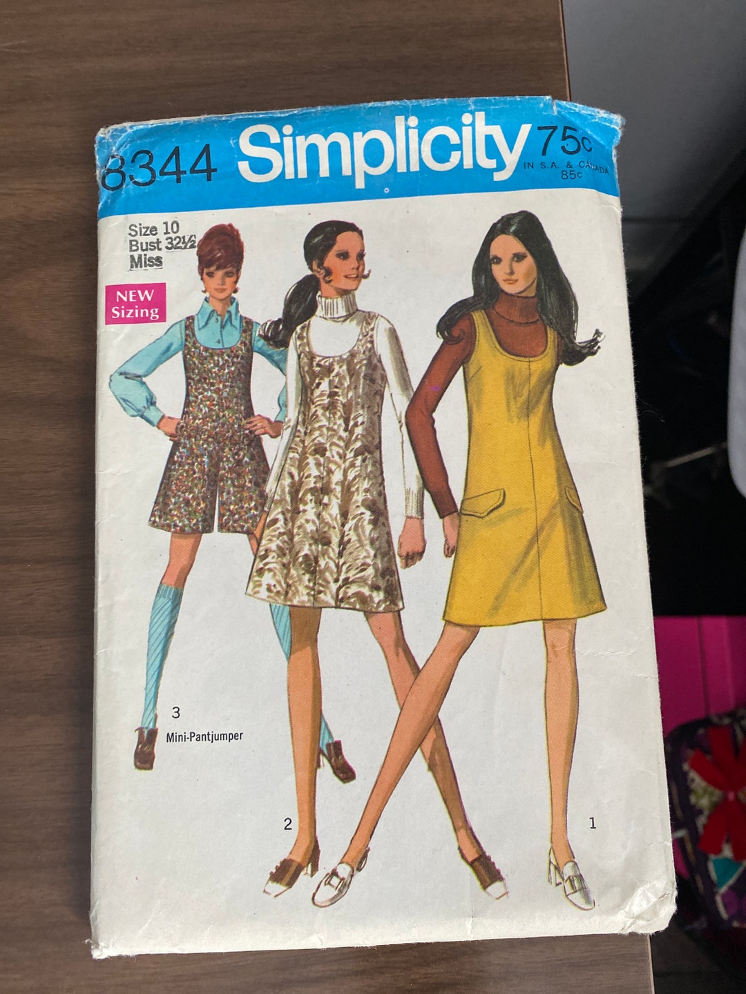 Simplicity Sewing Pattern 8344 Jumper Chest 32 1/2 Etsy