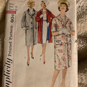 Simplicity coat sewing pattern 3307 uncut