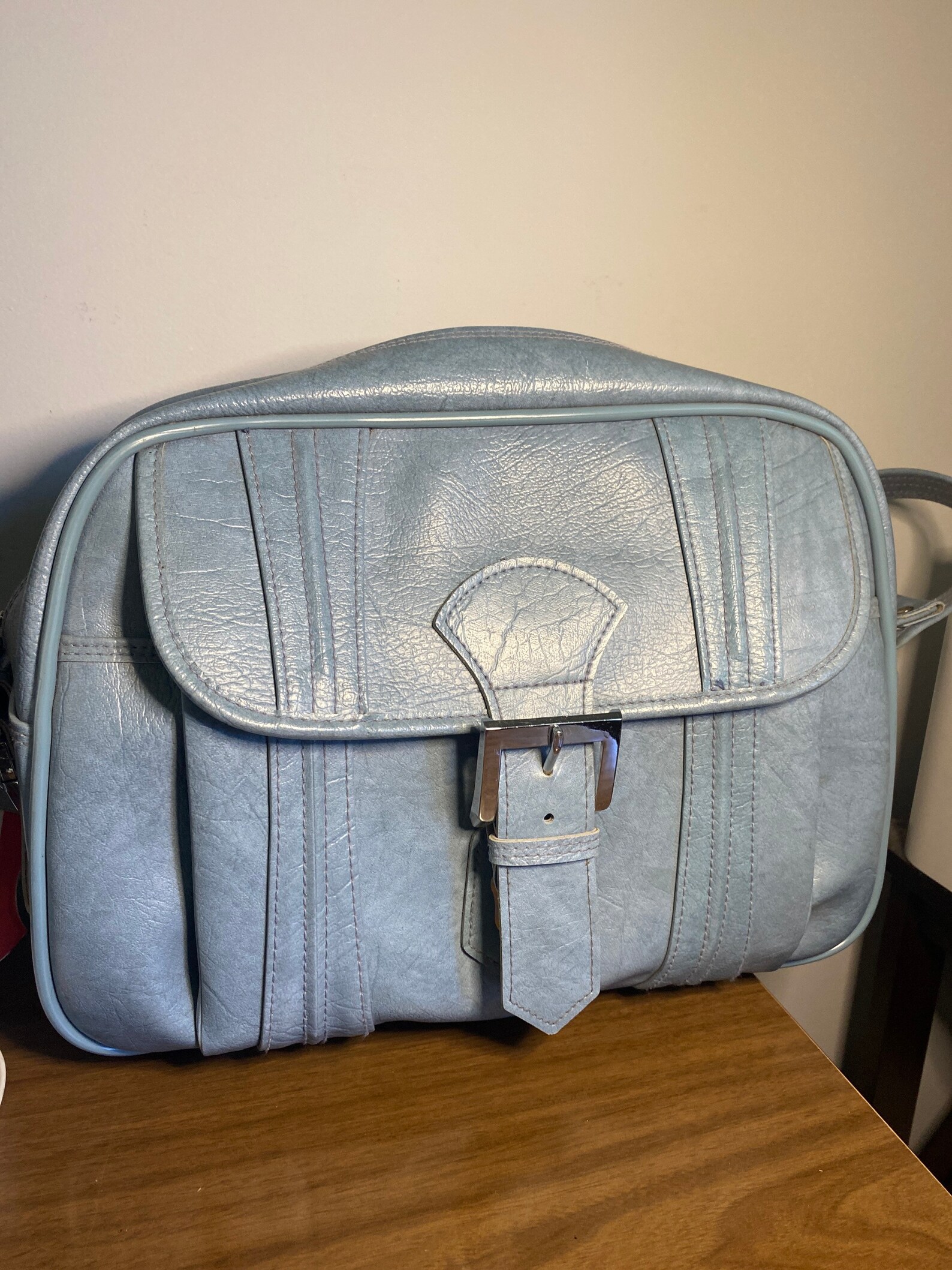 Vintage American Tourister Escort Baby Blue Flight Bag Etsy