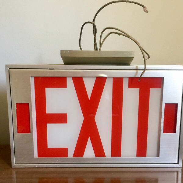 Halo Vintage Double Sided Exit Sign