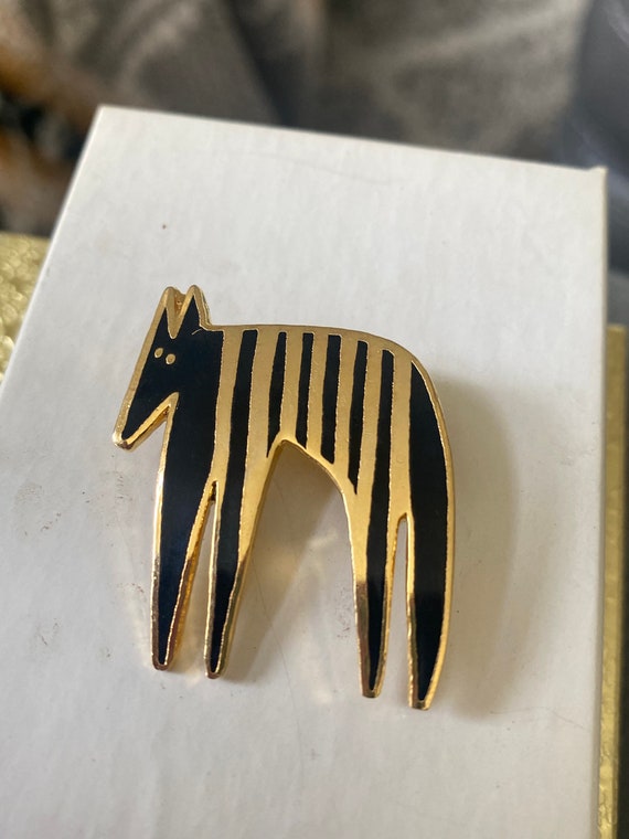 Laurel Burch Enamel Horse Brooch