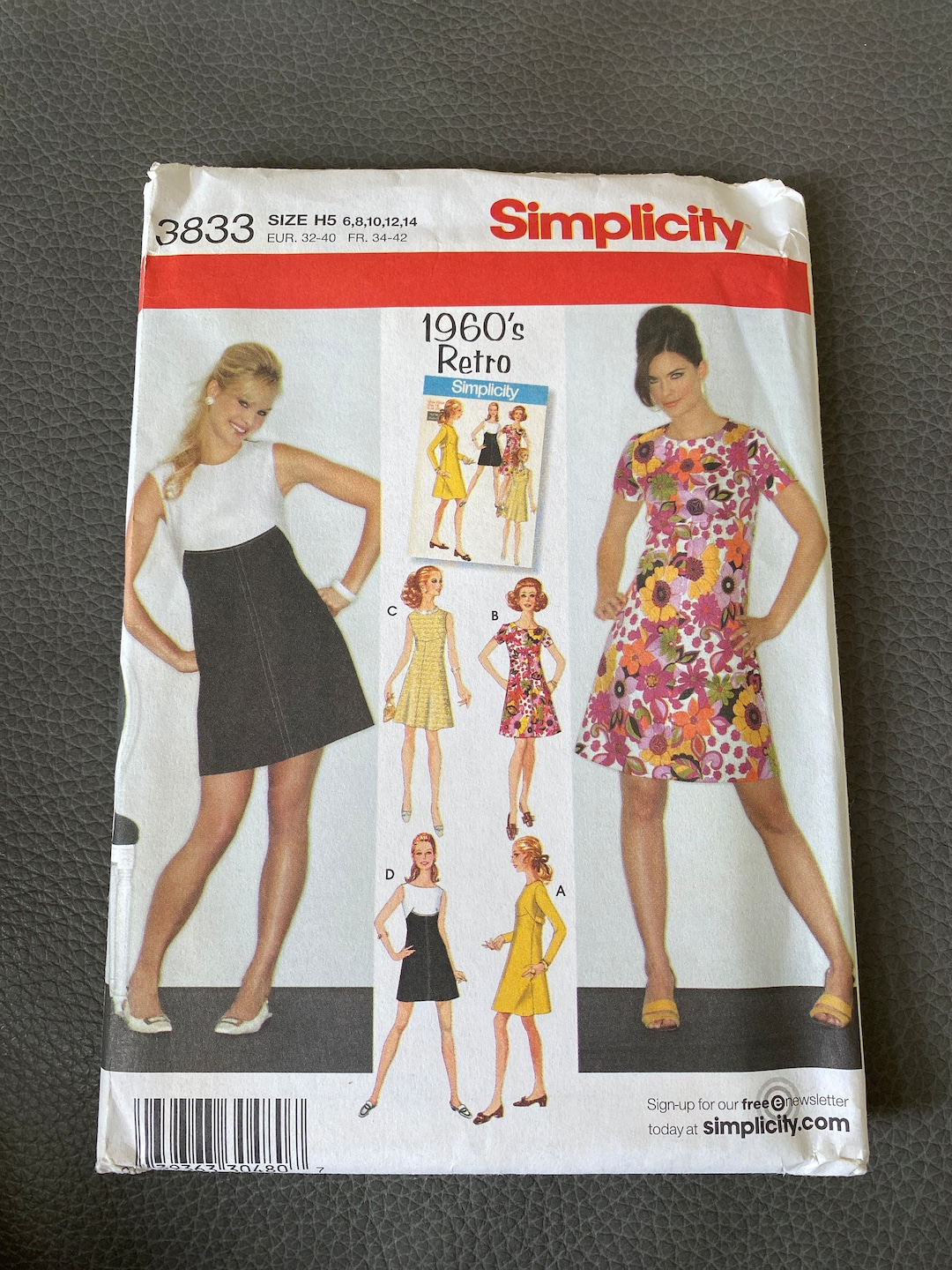 Simplicity 1960s Retro Dress Pattern Uncut 3833 Sizes 6- 14 - Etsy