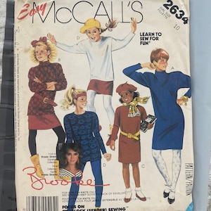 1986 McCall’s Sewing Pattern 2634 Brooke Sheilds