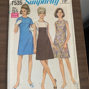 Simplicity Sewing Pattern 7535 Dress size 12 bust 34