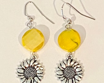 Ukraine Sunflower Earrings