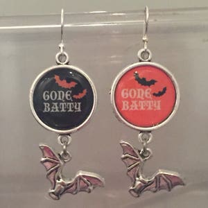 Halloween Earrings ON SALE: Gone Batty Earrings image 4