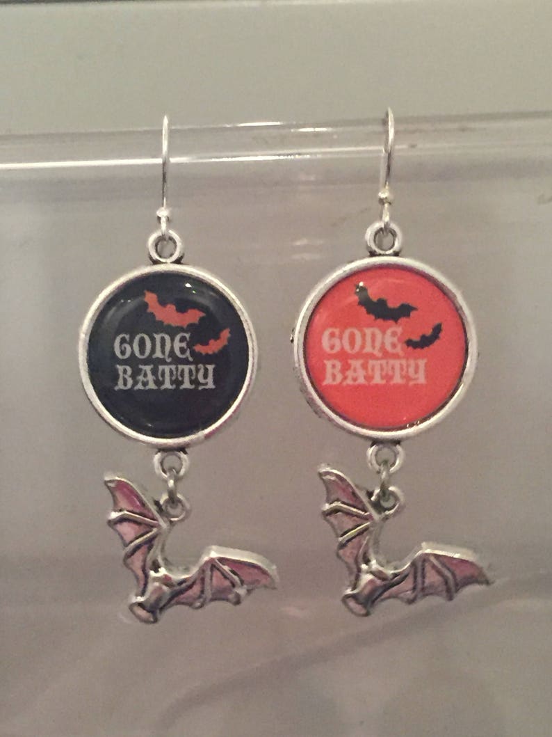 Halloween Earrings ON SALE: Gone Batty Earrings image 4