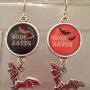 Halloween Earrings ON SALE: Gone Batty Earrings image 1