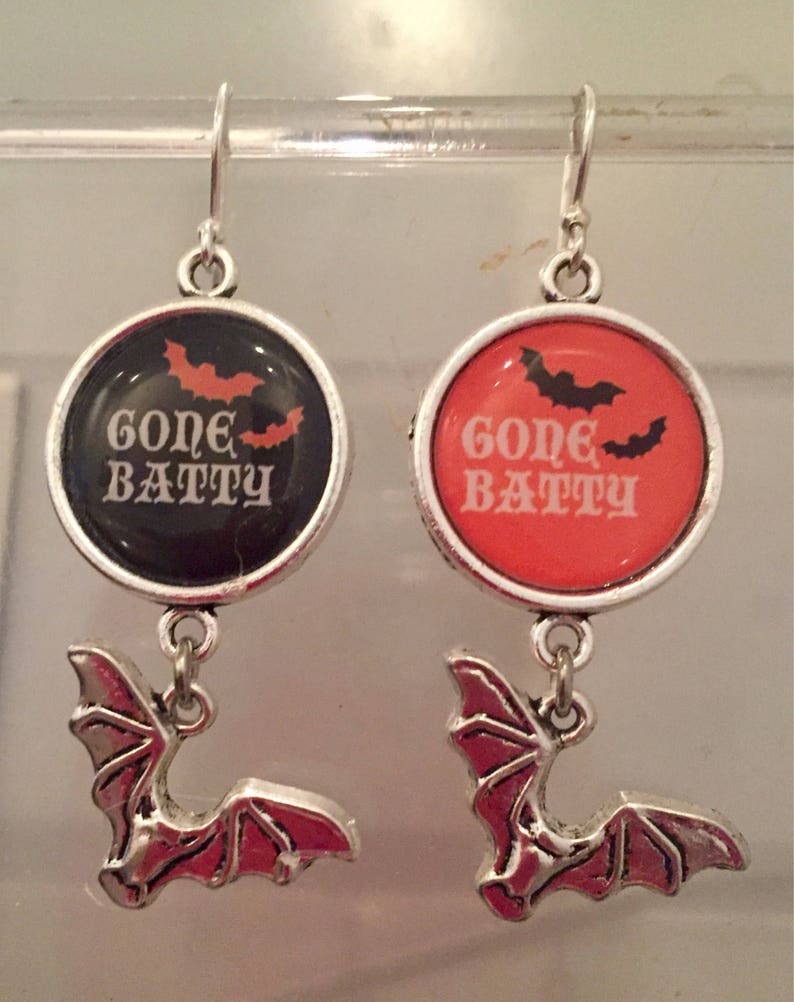 Halloween Earrings ON SALE: Gone Batty Earrings image 1