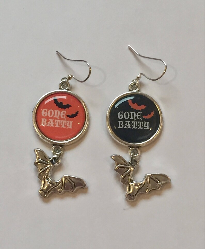 Halloween Earrings ON SALE: Gone Batty Earrings image 5