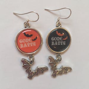 Halloween Earrings ON SALE: Gone Batty Earrings image 2