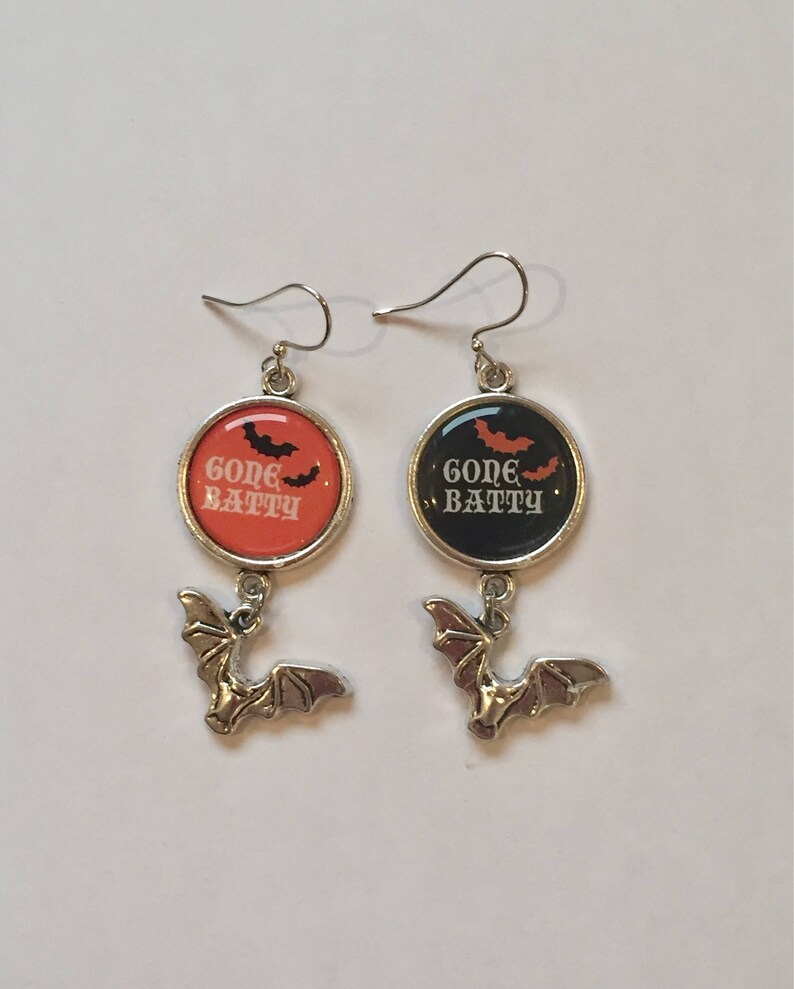 Halloween Earrings ON SALE: Gone Batty Earrings image 3