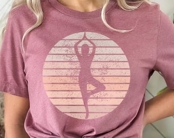 Yoga Pose Shirt, Tree Pose Vrksasana, Yoga Zen Meditation T-Shirt, Yoga Teacher Instructor Shirt, Namaste Buddha Shirt, Yoga Tee, Yoga Lover