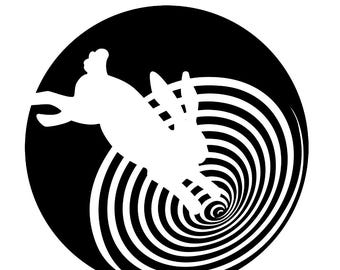 Spiraling into the rabbit hole 3&quot; sticker