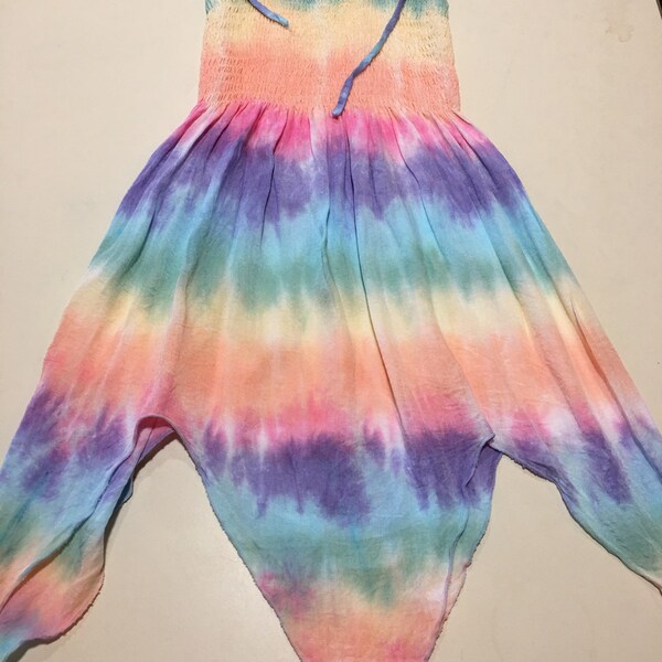 Size 6.   Unicorn rainbow fairy dress Tye dyed