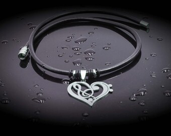 Heart Choker Treble Clef & Bass Clef Design