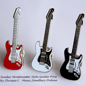 Fender Stratocaster Style Guitar Pin -3 Colours