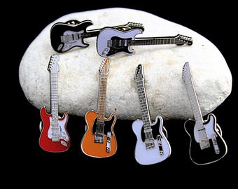 Fender Style Guitar Pin Badge Range