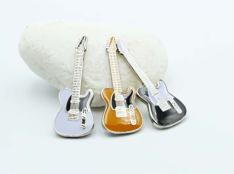 Fender Telecaster Style Guitar Pin White , Yellow or Black image 9