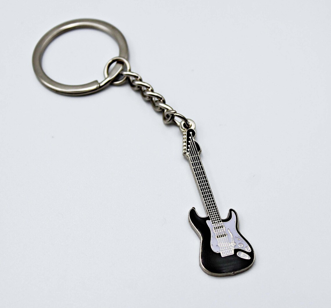 Mini Guitar Keychain Fender Stratocaster Style Etsy
