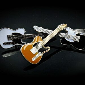 Fender Telecaster Style Guitar Pin White , Yellow or Black image 8