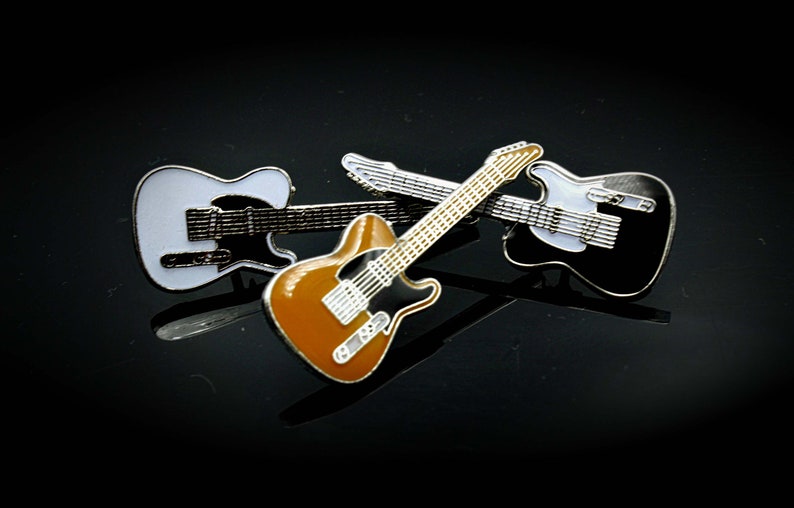 Fender Telecaster Style Guitar Pin White , Yellow or Black image 8