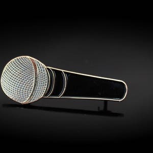 Microphone Pin Badge