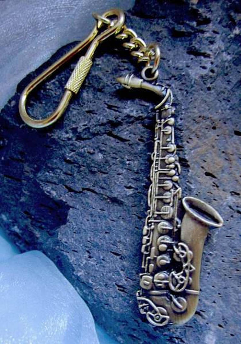 Saxophone Keychain / Keyring Etsy