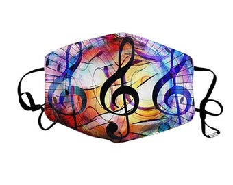 Music Note Colourful Face Mask