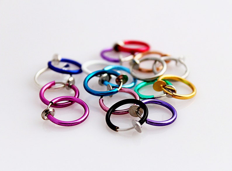 Fake Piercing Ring for Lip, Ear or Nose 