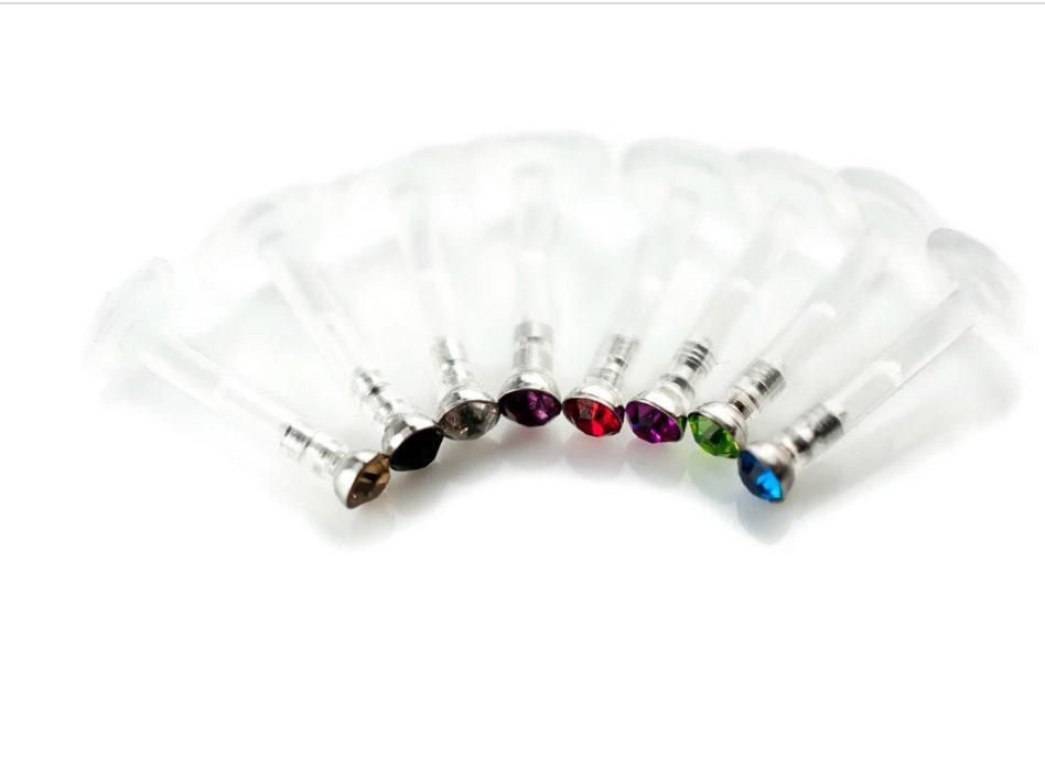 Sieraden Lichaamssieraden Neusringen & studs Crystal Bioplast Flexibele Labret Piercing Stud Sieraden 16g 