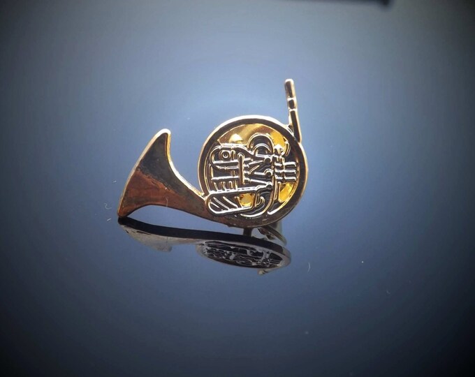 French Horn Pin Etsy