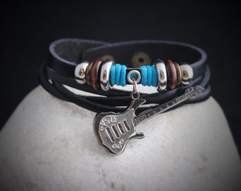 Guitar Bracelet in Leather