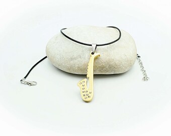 Sax Pendant in Gold - Stainless Steel