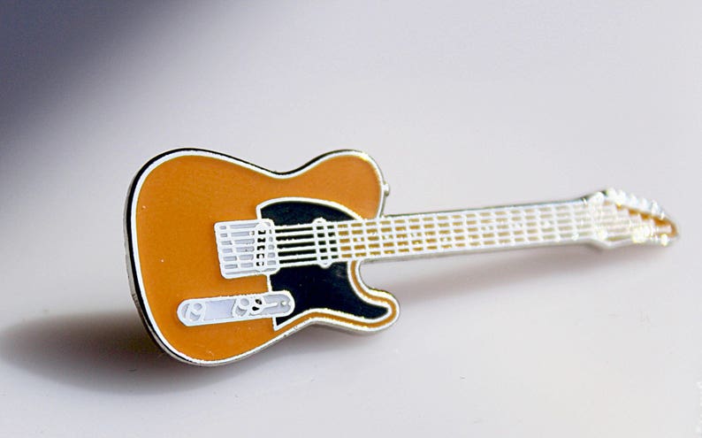 Fender Telecaster Style Guitar Pin White , Yellow or Black image 6