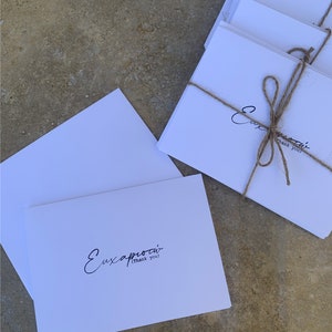 Cartoline greche minimaliste Ευχαριστώ (grazie).