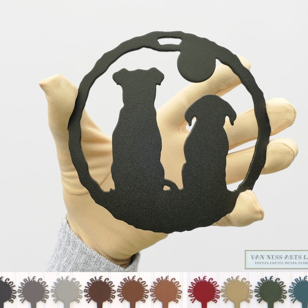 Metal Wall Art Dogs Etsy
