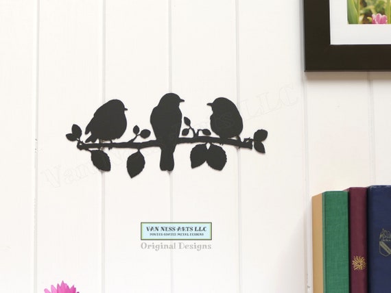 Metal Bird Art Wall Decor Three Birds - Metal Wall Art Birds Metal Bird Art Wall Decor Three Birds - Metal Wall Art Birds