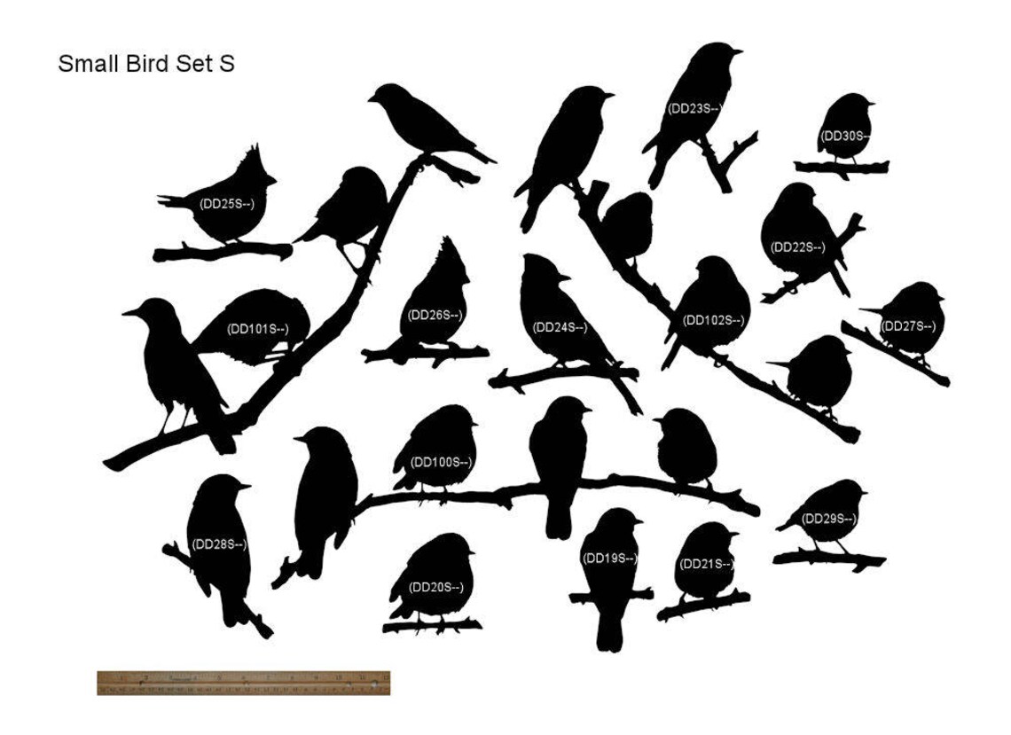 Birds Metal Wall Art Birds on a Branch 23 DD101S Etsy