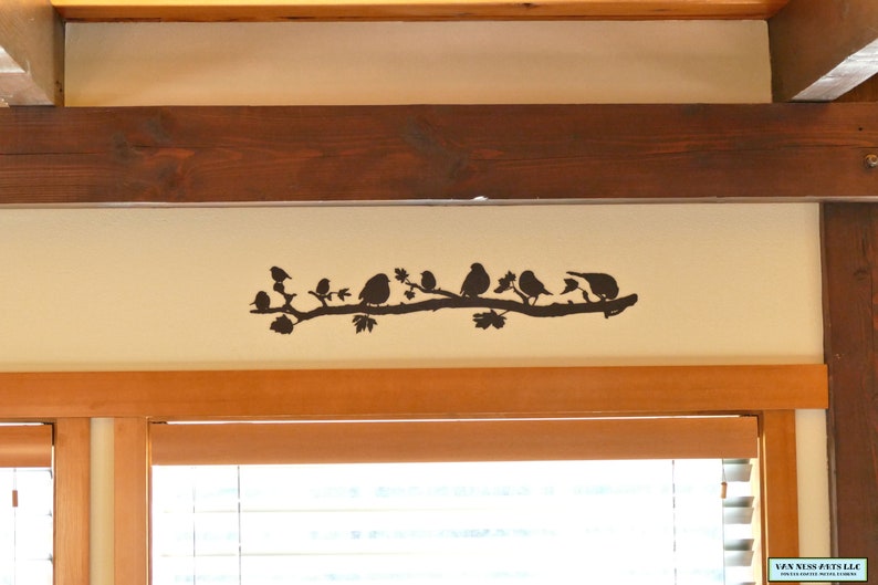 Bird Metal Wall Art Scene Horizontal Wall Decor Indoor Bird Etsy