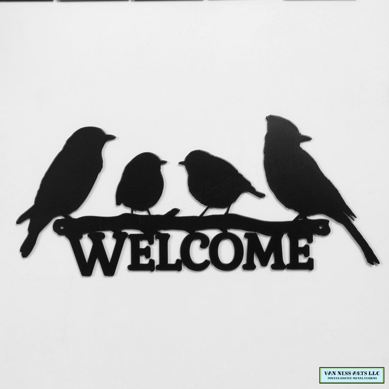 Birds 1 Metal Wall Art 20 Wide x 8.75 Etsy