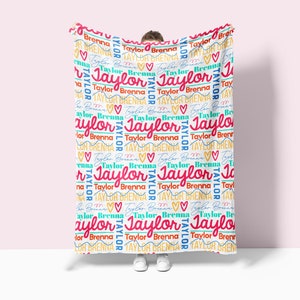 Manta con nombre personalizada, manta personalizada, manta Minky, regalo, manta para bebé, manta para niños, regalo personalizado, regalo personalizado