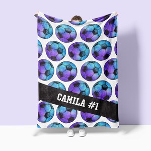 Custom Soccer Blanket Custom Soccer Throw Personalized Soccer Gift Soccer Fan Gift Soccer Team Blanket Travel Team