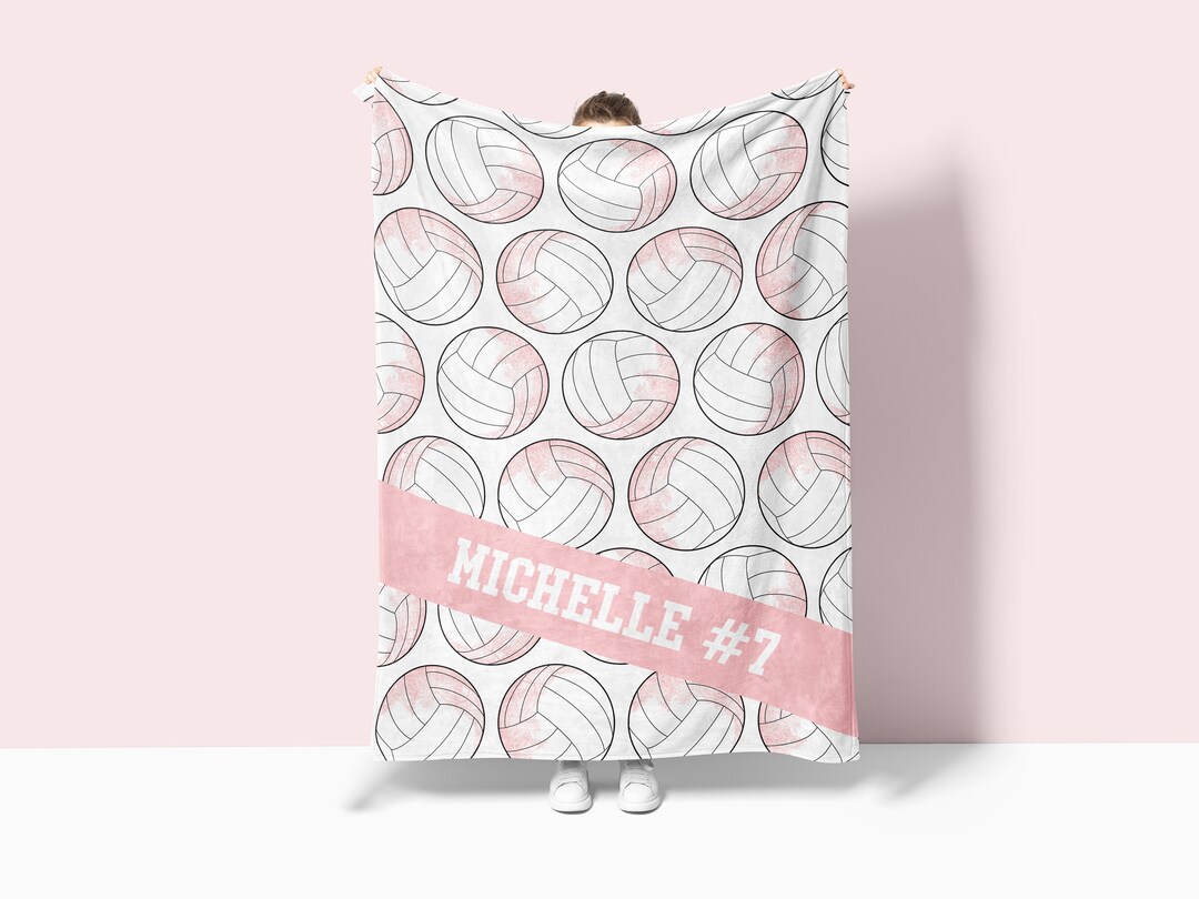 Custom Volleyball Blanket, Custom Volleyball Throw, Personalized